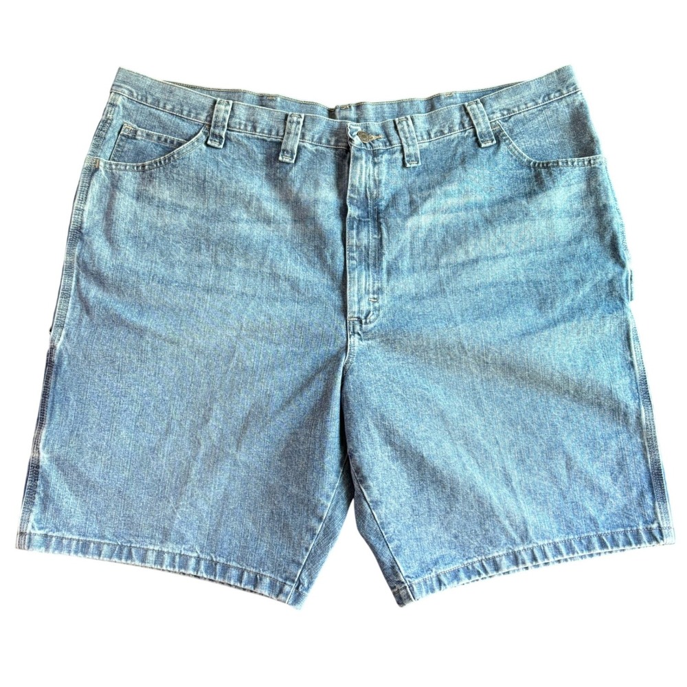 Wrangler Mens Carpenter Shorts Size 48 Blue‎ Denim Relaxed Fit Workwear